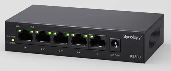 Synology PS500 commutateur réseau Non-géré L2 Gigabit Ethernet (10/100/1000) Connexion Ethernet, sup - Borne Wifi - visuel 1