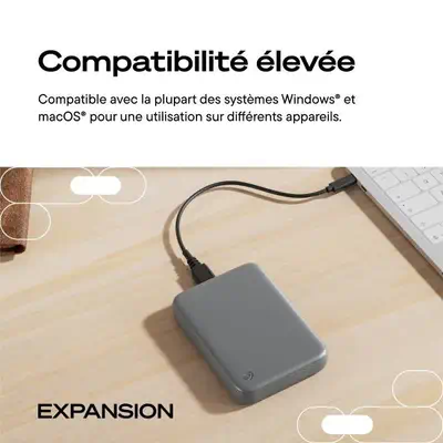 Seagate Expansion disque dur externe 2 To 2.5" USB Type-C Noir - Disque dur Externe - visuel 10