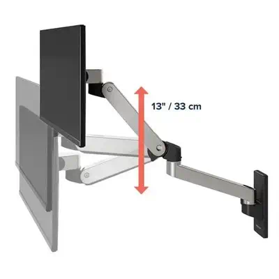 Ergotron 45-683-026 support d'écran plat pour bureau 86,4 cm (34") Mur Aluminium - Support Fixe & Mobile - visuel 3