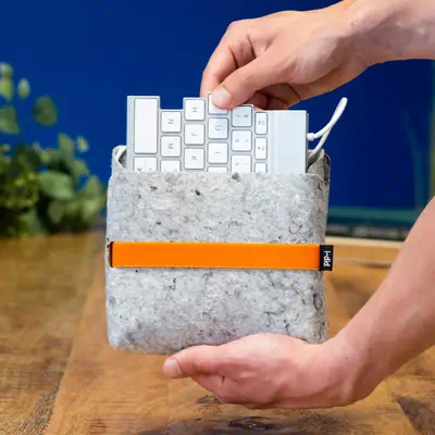 R-Go Pouch pochette en feutre pour clavier fractionné, fabriquée à partir de textiles recyclés, prod - R-Go Tools - Clavier - visuel 7