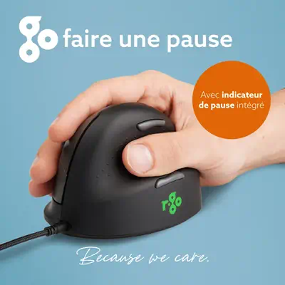 Souris ergonomique R-Go HE Break avec logiciel de pause, small (longueur de la main inférieure à 165 - R-Go Tools - visuel 8