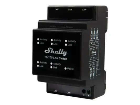 SHELLY LAN Switch DIN Rail Ethernet Expansion Network Switch - Switchs et Hubs - visuel 1
