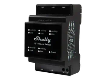 Livraison gratuite SHELLY LAN Switch DIN Rail Ethernet Expansion Network Switch