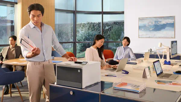 HP CLR LASERJET ENT 4701DW PRINTER:EUR Couleur A4 Wifi - Imprimante Laser - visuel 5