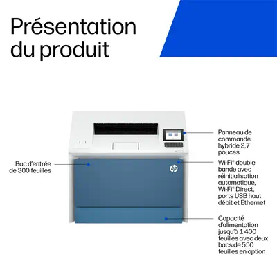 HP CLR LASERJET ENT 4701DW PRINTER:EUR Couleur A4 Wifi - Imprimante Laser - visuel 10