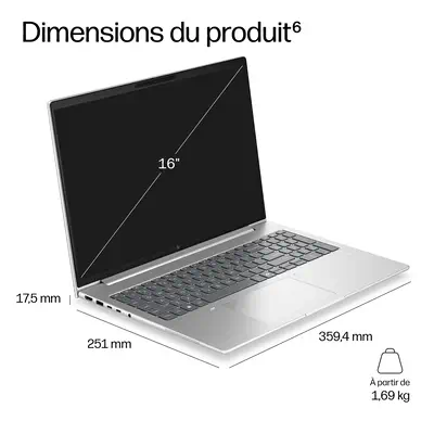 HP DX5Y7AT laptop Intel Core 5 Ordinateur portable 40,6 cm (16") WUXGA 16 Go DDR5-SDRAM 512 Go SSD W comparaison - Un réseau local sans fil rapide et efficace