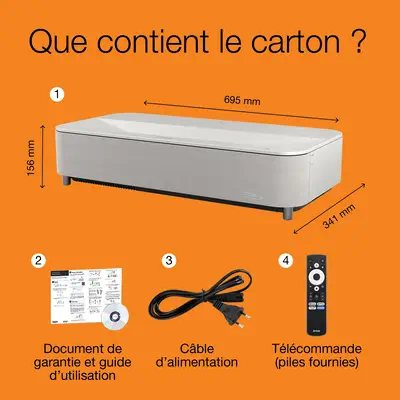 Epson Lifestudio Grand Plus EH-LS970W - Blanc diamant - Vidéoprojecteur Professionnel - visuel 3