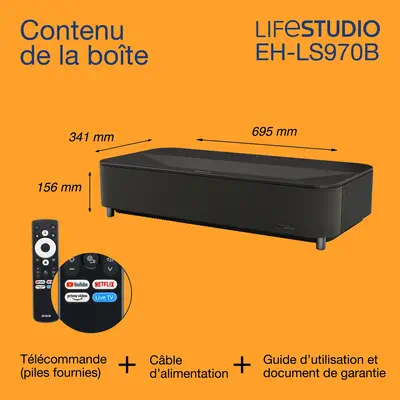 Epson Lifestudio Grand Plus EH-LS970B - Noir métallisé - Vidéoprojecteur Professionnel - visuel 2