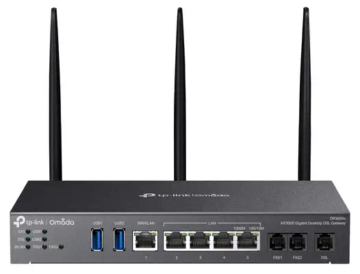 TP-Link Omada DR3220v-4G routeur sans fil Gigabit Ethernet Bi-bande (2,4 GHz / 5 GHz) Noir - Routeur - visuel 1