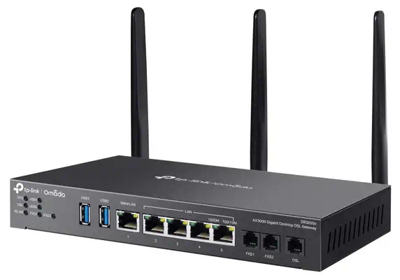 TP-Link Omada DR3220v-4G routeur sans fil Gigabit Ethernet Bi-bande (2,4 GHz / 5 GHz) Noir - Routeur - visuel 3