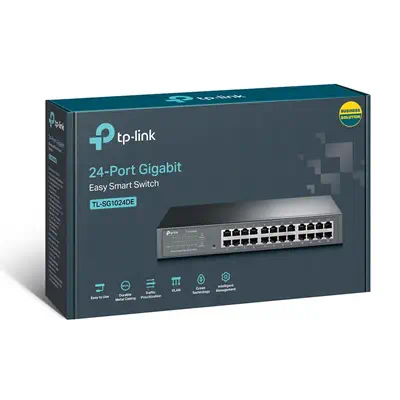 TP-Link TL-SG1024DE commutateur réseau Géré L2 Gigabit Ethernet (10/100/1000) Noir - Switchs et Hubs - visuel 4