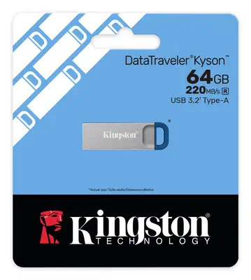 64 Go DataTraveler Kyson USB 3.2 Gen 1 en métal, jusqu'à 220 Mo/s - Kingston - Clé USB - visuel 5