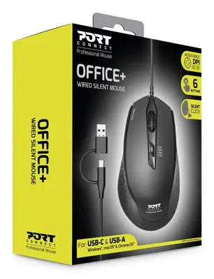 Port Designs PORT Connect OFFICE+ souris Bureau Droitier USB Type-A + USB Type-C Optique 3200 DPI - Souris - visuel 4