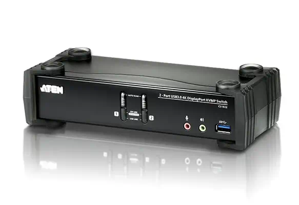 Commutateur KVMP™ DisplayPort 4K 2 ports USB 3.0 (câbles inclus) - ATEN - Accessoire Réseau - visuel 1