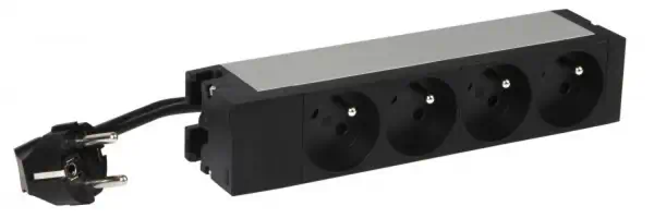 Legrand 6 468 00 unité de distribution d'énergie 4 sortie(s) CA 1U Noir, Gris - Rack et Armoire - visuel 1