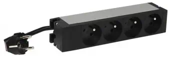 Legrand 6 468 00 unité de distribution d'énergie 4 sortie(s) CA 1U Noir, Gris comparaison