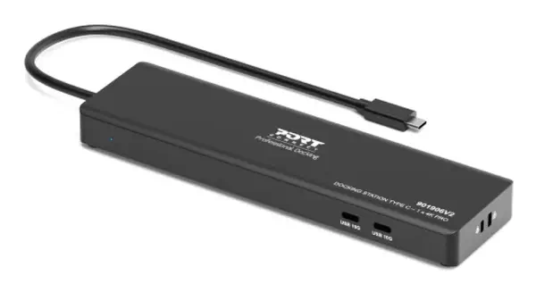 Port Designs PORT Connect 901906V2EU station d'accueil Avec fil USB 3.2 Gen 2 (3.1 Gen 2) Type-C Noi - Station d'accueil pour portable - visuel 4