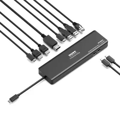 Port Designs PORT Connect 901906V2EU station d'accueil Avec fil USB 3.2 Gen 2 (3.1 Gen 2) Type-C Noi - Station d'accueil pour portable - visuel 9