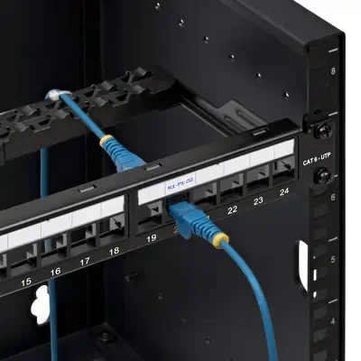 Panneau de Brassage Keystone Vierge 24 Ports 1U avec Barre de Gestion des Câbles, Panneau Patch Cat6 - StarTech - Carte Réseau - visuel 4