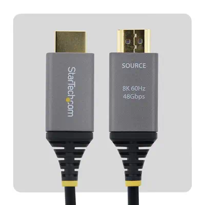 Câble Optique Actif Hybride (AOC) HDMI 2.1 de 15m, CMP Plenum, 8K 60Hz, 48 Gbps, Câble HDMI 2.1/2.0  - StarTech - Switchs et Hubs - visuel 2