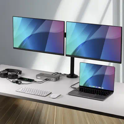 Station d'Accueil USB-C pour Deux Écrans, 4K 60Hz, HDMI ou DisplayPort, Recharge de PC Portable 96W, - StarTech - Station d'accueil pour portable - visuel 3