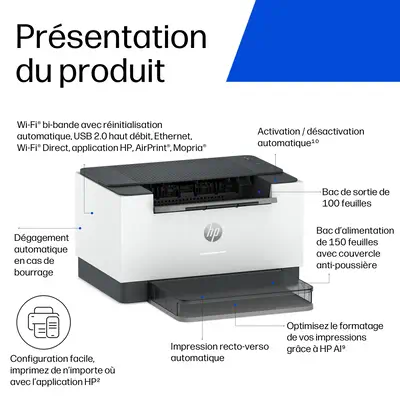 HP LaserJet M223dw Noir et blanc Imprimante - Imprimante Laser - visuel 5