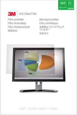 Filtre anti-reflet pour moniteur 24 po, 16:10, AG240W1B - 3M - Protection d'écran et Filtre - visuel 1