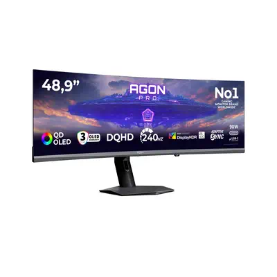 AOC AGP497UCZD/96 écran plat de PC 124,2 cm (48.9") 5120 x 1440 pixels Gris - Ecran Ordinateur - visuel 2