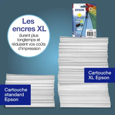 Cartouche d’encre jaune DURABrite Ultra 406XL Parapluie - Epson - Cartouches d'encre - visuel 1