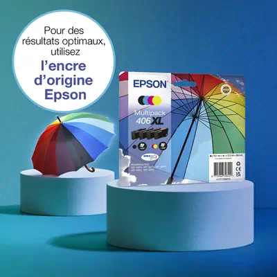 Multipack de cartouches d’encre DURABrite Ultra 4 couleurs Parapluie 406XL - Epson - Cartouches d'encre - visuel 2