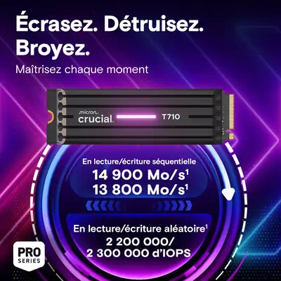 Crucial T710 1 To M.2 PCI Express 5.0 NVMe - Disque dur SSD - visuel 2