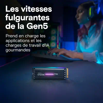 Crucial T710 1 To M.2 PCI Express 5.0 NVMe - Disque dur SSD - visuel 3