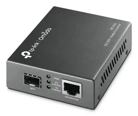 TP-Link Omada MC420L convertisseur de support réseau 10000 Mbit/s Multimode, Monomode Noir - Accessoire Réseau - visuel 1