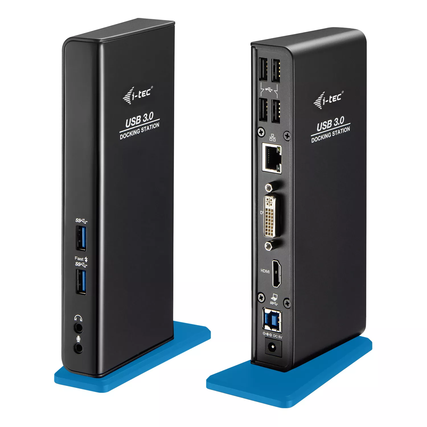 Revendeur officiel Station d'accueil pour portable I-TEC USB 3.0 Dual Docking Station 1xDVI 1xHDMI