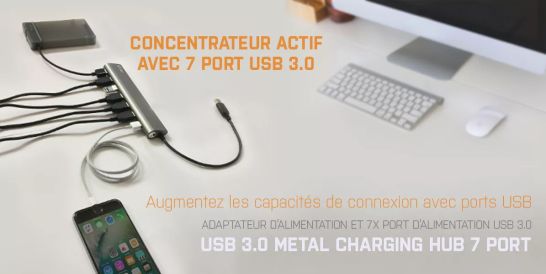 Vente I-TEC USB 3.0 Metal Charging HUB 7 Port i-tec au meilleur prix - visuel 8