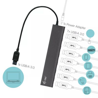 Achat I-TEC USB 3.0 Metal Charging HUB 7 Port sur hello RSE - visuel 5