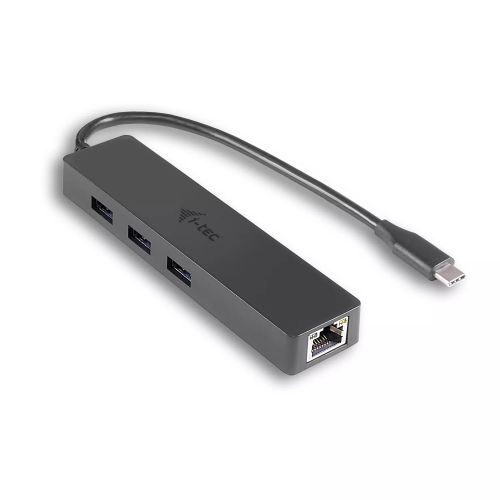 Revendeur officiel Switchs et Hubs I-TEC USB C Slim HUB 3 Port with Gigabit Ethernet Adapter