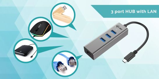 Vente I-TEC USB-C Metal 3-Port HUB with Gigabit Ethernet i-tec au meilleur prix - visuel 8