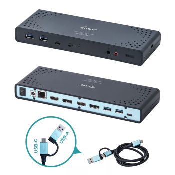 Achat I-TEC USB 3.0/USB-C Dualdock with PD 1x5K 2x4K 60Hz 2xHDMI 2xDP au meilleur prix