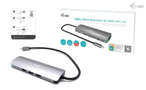 USB-C Nano Docking Station 4K HDMI LAN + Power Delivery 100 W - I-Tec - Station d'accueil pour portable - visuel 9