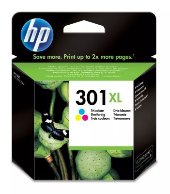 Revendeur officiel HP 301XL cartouche d'encre trois couleurs grande capacité authentique