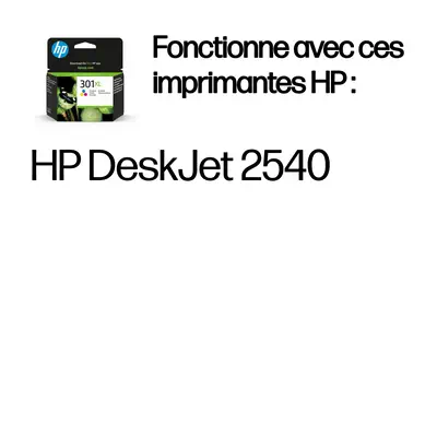 301XL cartouche d'encre trois couleurs grande capacité authentique - HP - Cartouches d'encre - visuel 1