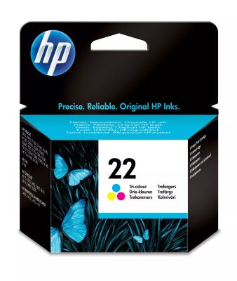 Revendeur officiel Cartouches d'encre HP 22 cartouche d'encre trois couleurs authentique