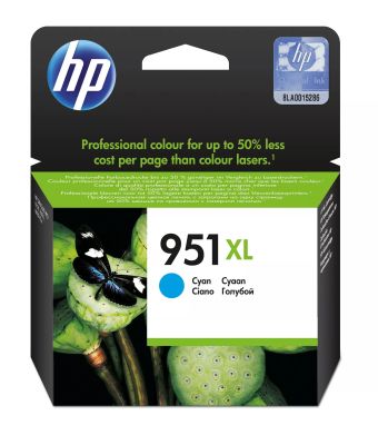HP 951XL cartouche d'encre cyan grande capacité authentique HP - visuel 1 - hello RSE