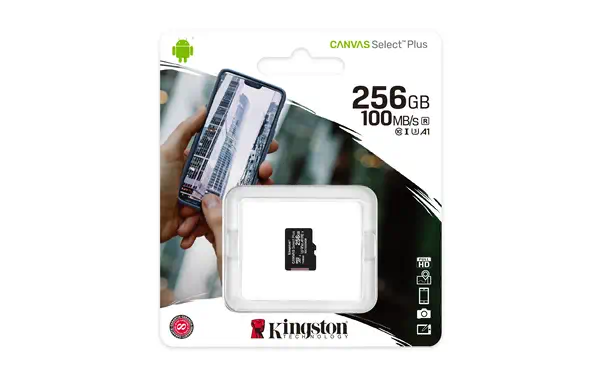 Carte micSDXC Canvas Select Plus 100R A1 C10 Kingston - visuel 1 - hello RSE - Optimisée pour les dispositifs Android