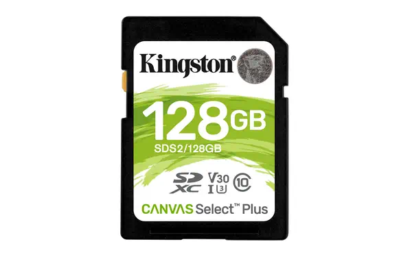 Carte SDXC Canvas Select Plus 100R C10 UHS-I U3 V30 de 128 Go - Kingston - Carte Mémoire - visuel 1