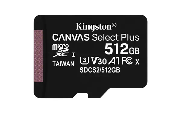 Carte micSDXC Canvas Select Plus 100R A1 C10 Kingston - visuel 1 - hello RSE - Optimisée pour les dispositifs Android