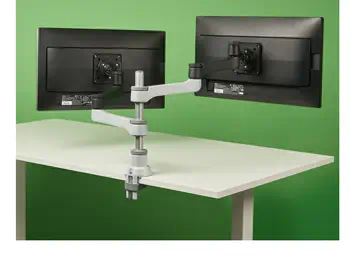 Livraison rapide Bras d'écran R-Go Zepher, bras réglable pour moniteur double, 100% circulaire, ca