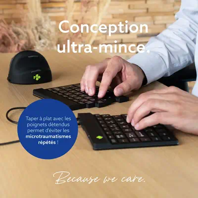 Clavier ergonomique R-Go Split Break v2 avec logiciel de pause, clavier ergonomique divisé, AZERTY ( - R-Go Tools - visuel 10