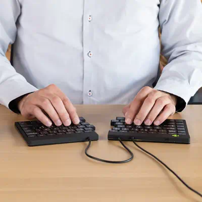 Clavier ergonomique R-Go Split Break v2 avec logiciel R-Go Tools - visuel 1 - hello RSE - Frappe ergonomique en deux parties - 2 parties pour une liberté maximale